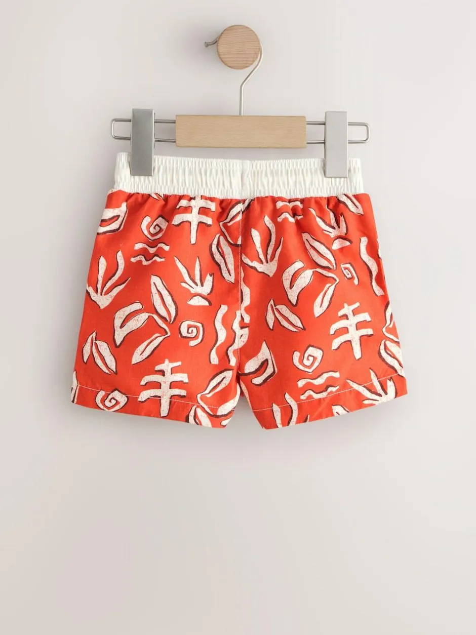 Next Printed Swim Shorts (3mths-7yrs) Red Clearance