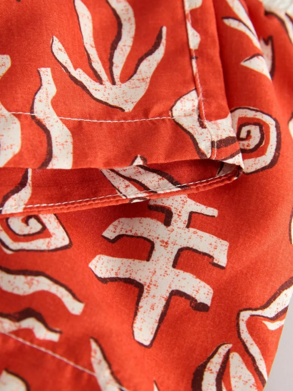 Next Printed Swim Shorts (3mths-7yrs) Red Clearance