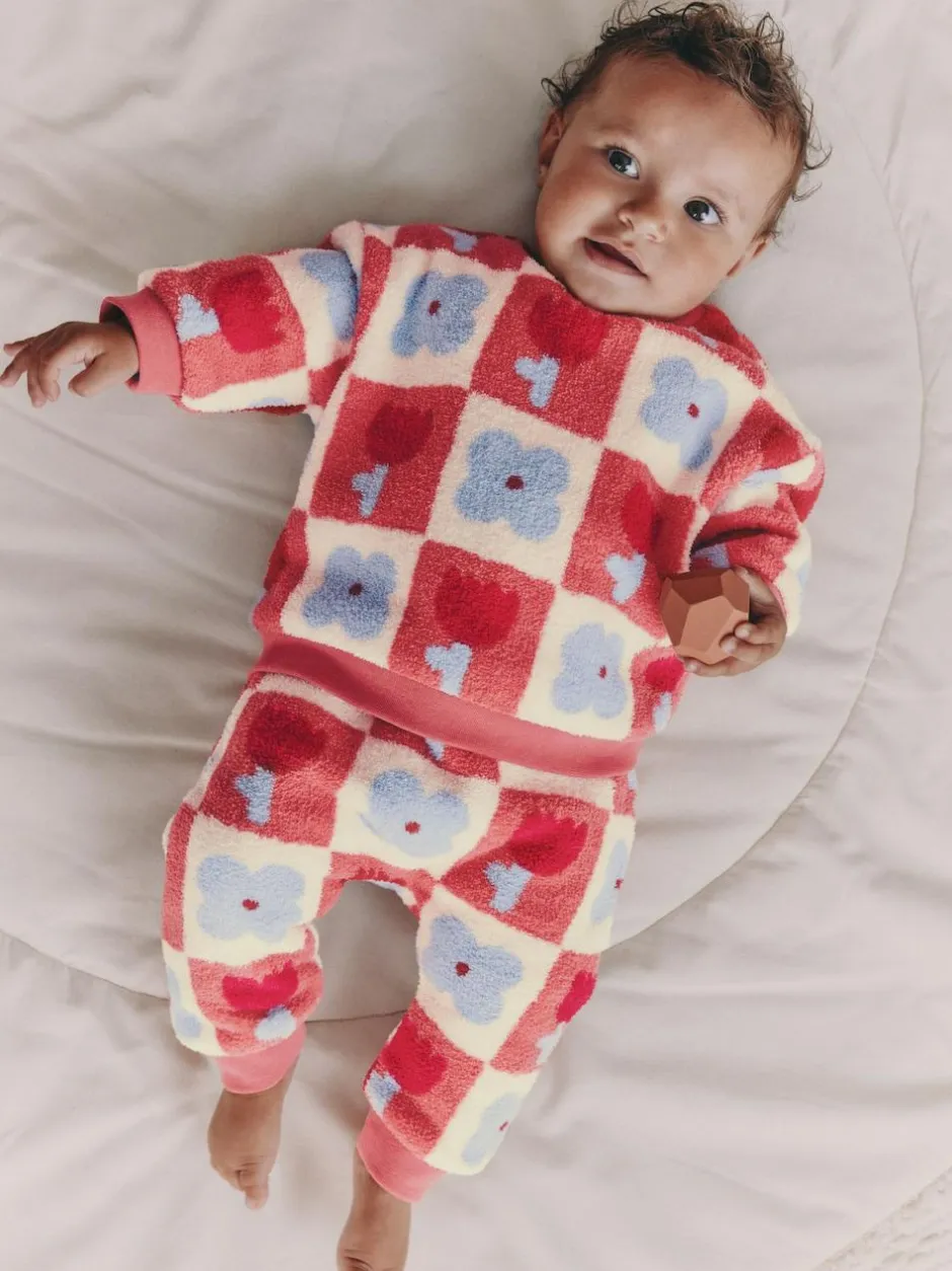 Next Baby Fleece Tops and Leggings Set 2 Piece (0mths-2yrs) Red/ Purple Check Best