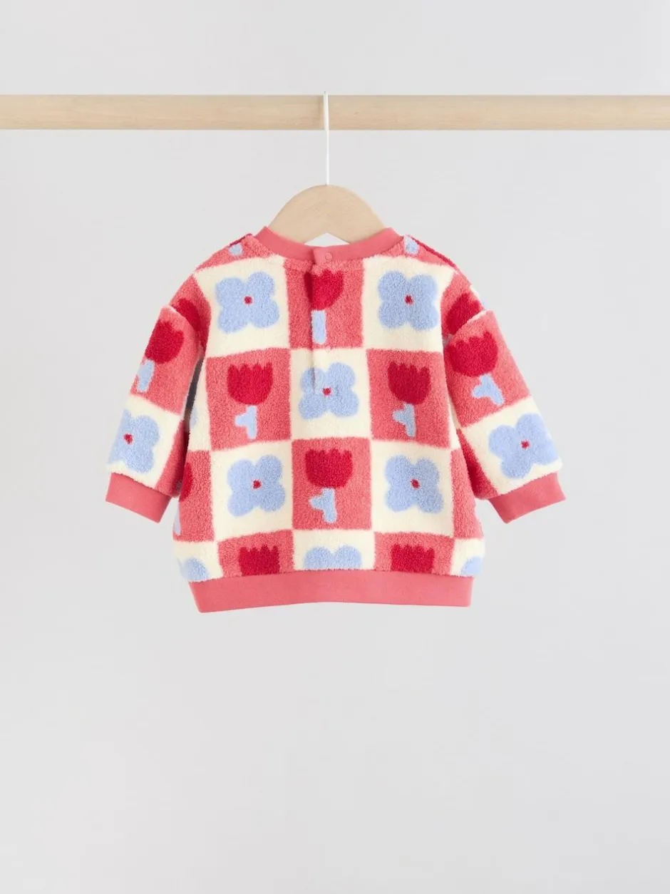 Next Baby Fleece Tops and Leggings Set 2 Piece (0mths-2yrs) Red/ Purple Check Best