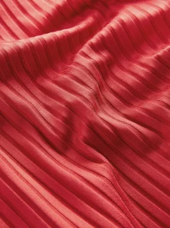 Next Red Rib Plunge Shaping Tummy Control Swimsuit Best