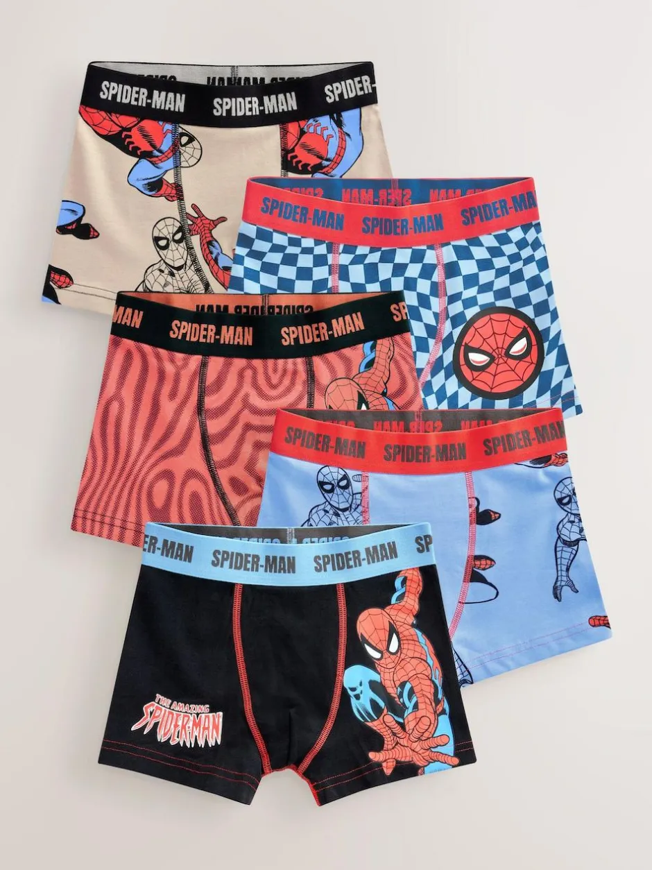 Next Red Spiderman Trunks 5 pack (1.5-10yrs) Best