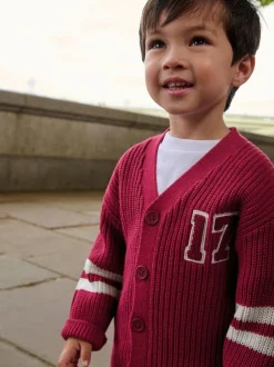 Next Red Varsity Character Cardigan (3mths-7yrs) Online