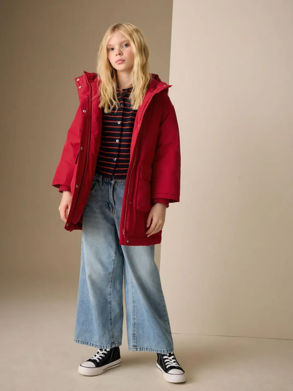 Next Red Waterproof Wadded Coat (4-12yrs) Hot