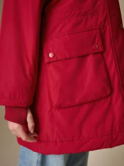 Next Red Waterproof Wadded Coat (4-12yrs) Hot