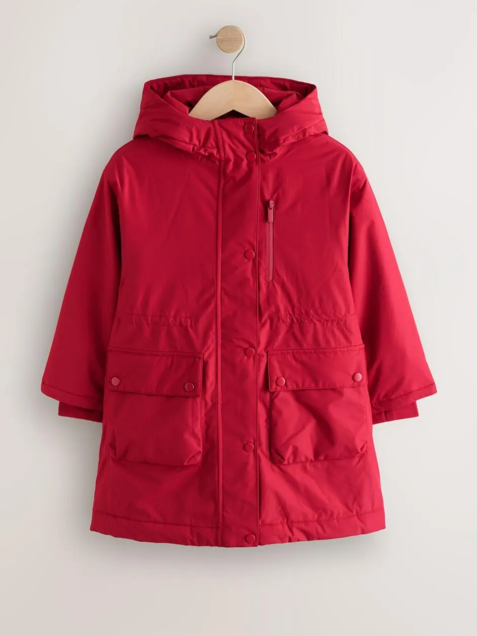 Next Red Waterproof Wadded Coat (4-12yrs) Hot