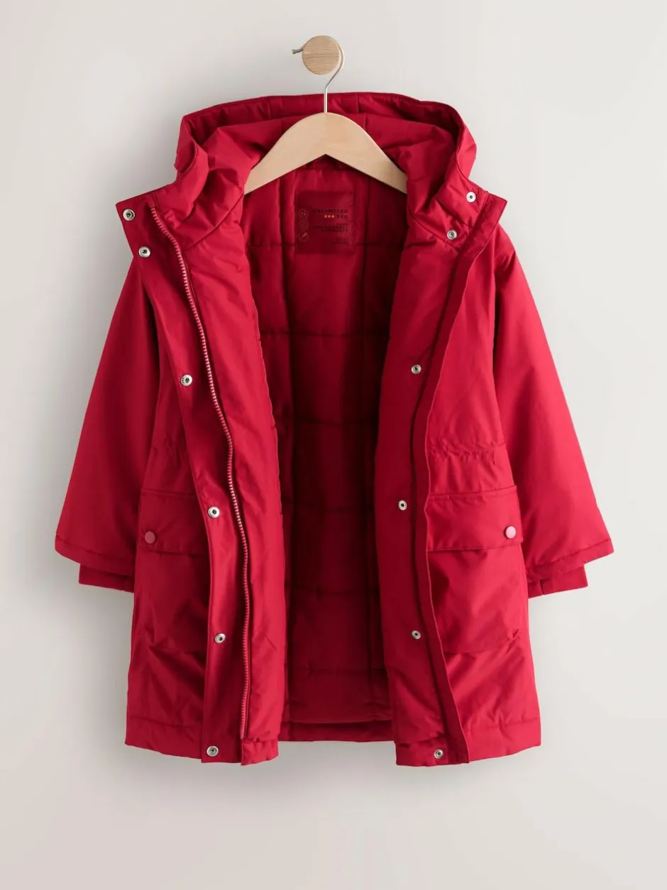 Next Red Waterproof Wadded Coat (4-12yrs) Hot