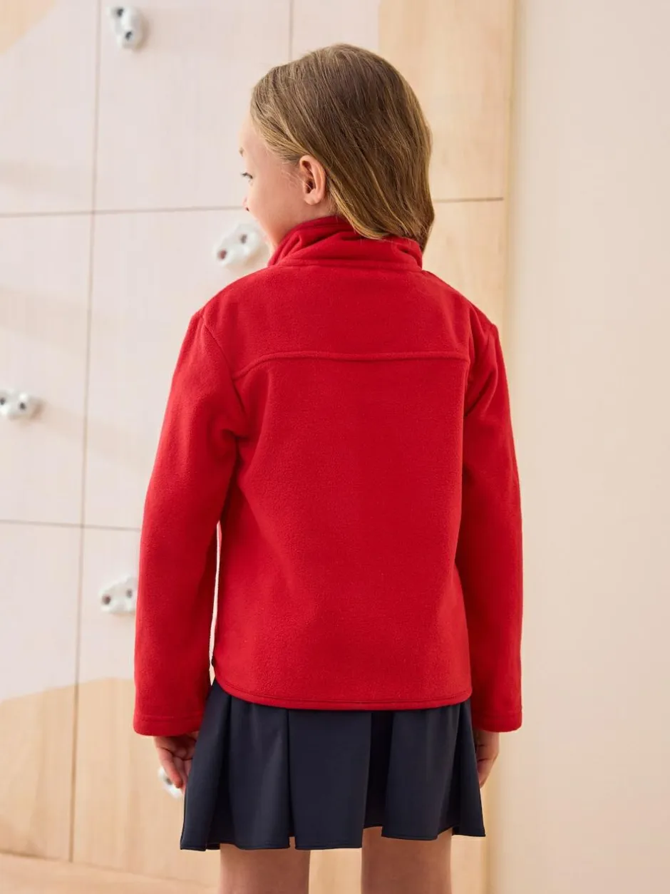 Next Zip-Up Fleece Jacket With Pockets (3-16yrs) Red Clearance