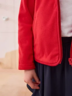 Next Zip-Up Fleece Jacket With Pockets (3-16yrs) Red Clearance