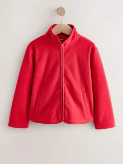 Next Zip-Up Fleece Jacket With Pockets (3-16yrs) Red Clearance