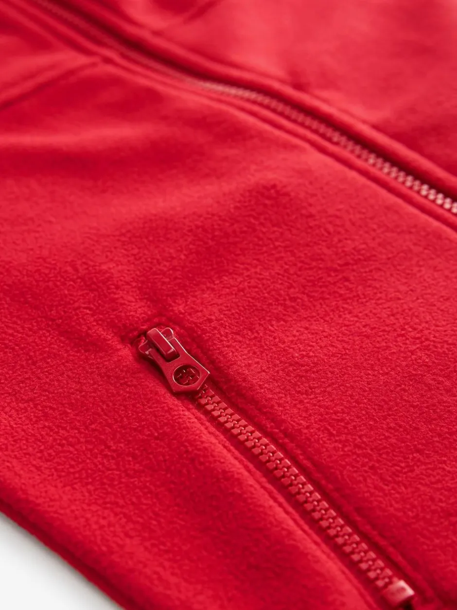 Next Zip-Up Fleece Jacket With Pockets (3-16yrs) Red Clearance
