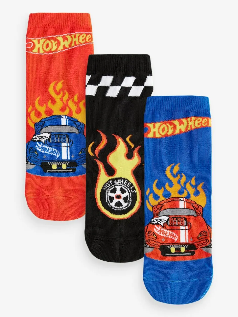 Next Red/Black/Blue Hot Wheels Cotton Rich Socks 3 Pack Online