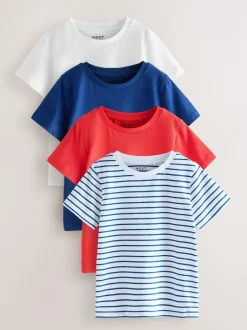 Next T-Shirts 4 Pack (3-16yrs) Red/Blue Best