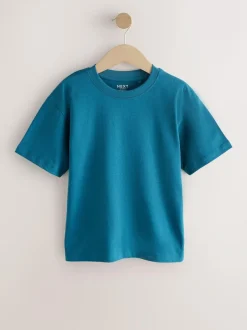 Next Red/Blue/Navy/Neutral Relaxed Fit Short Sleeves T-Shirts 4 Pack (3-16yrs) Discount