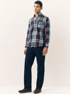 Next Regular Fit Easy Iron Button Down Oxford Shirt Red/Green Best