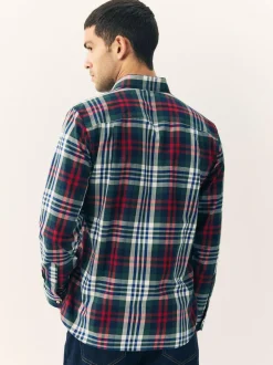 Next Regular Fit Easy Iron Button Down Oxford Shirt Red/Green Best