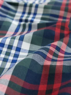 Next Regular Fit Easy Iron Button Down Oxford Shirt Red/Green Best