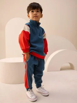 Next Half Zip Top and Joggers Set (3mths-7yrs) Red/Navy Online
