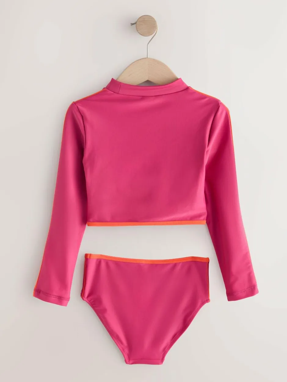 Next Red/Orange Slogan Long Sleeve Bikini (3-16yrs) Discount