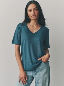 Next Modal Slouch Short Sleeve T-Shirt 3 Pack Red/Teal Online