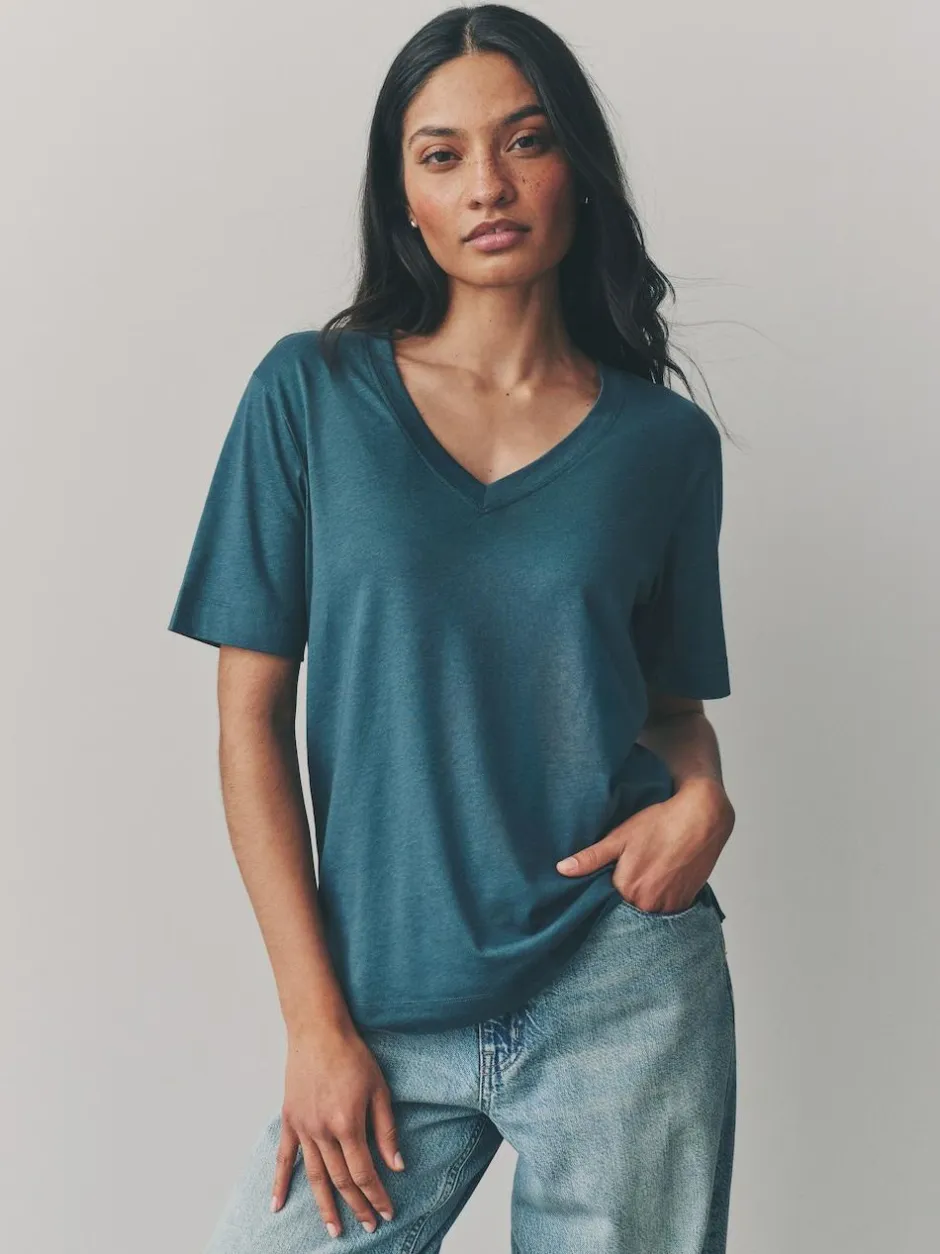 Next Modal Slouch Short Sleeve T-Shirt 3 Pack Red/Teal Online