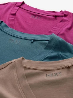 Next Modal Slouch Short Sleeve T-Shirt 3 Pack Red/Teal Online