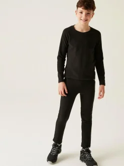 Regatta Black Junior Thermal Base Layer Top Clearance