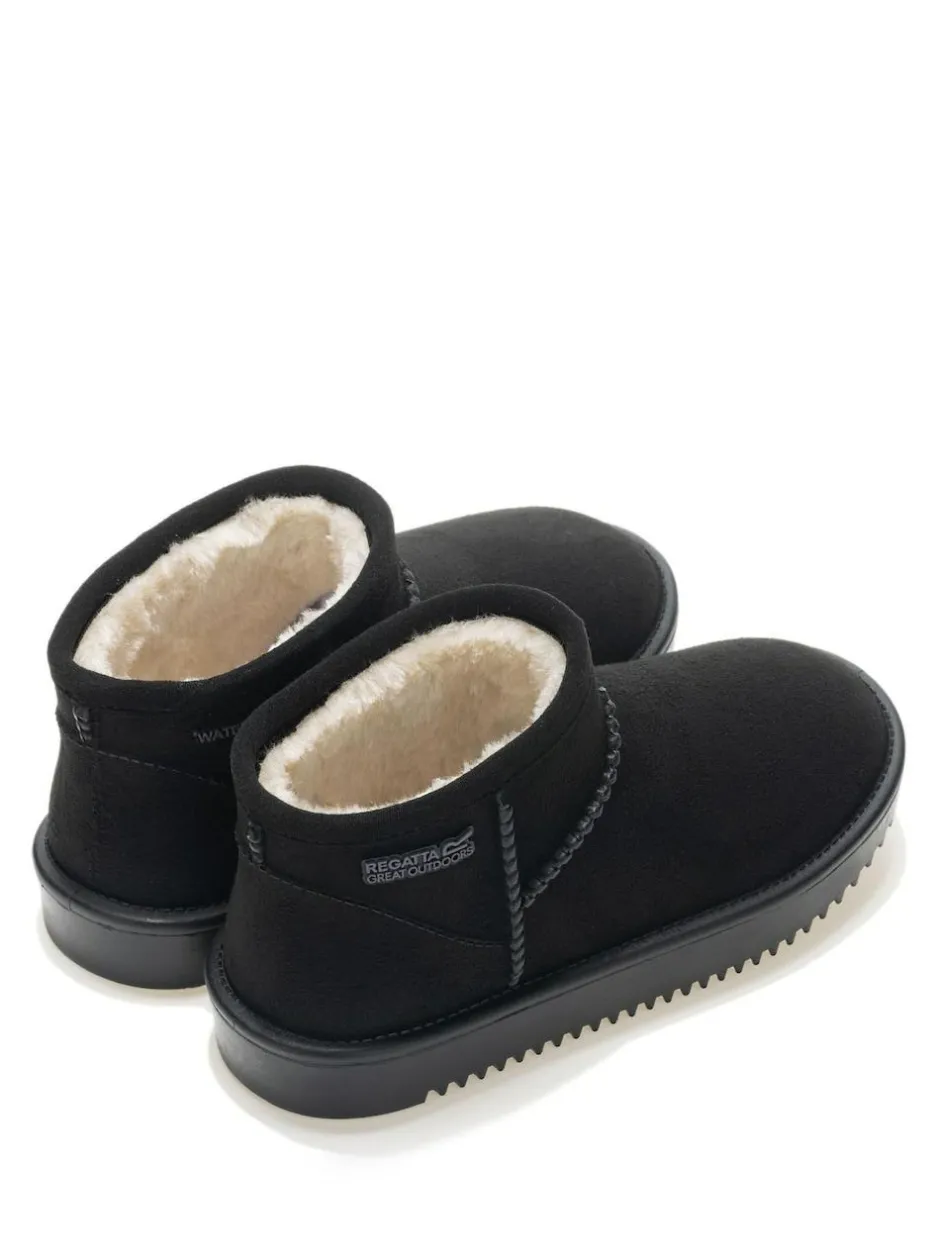 Regatta Risley Short Junior Cosy Lined Waterproof Boots Black New