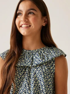 Regatta Girls 100% Cotton Orla Kiely Playsuit Blue Sale