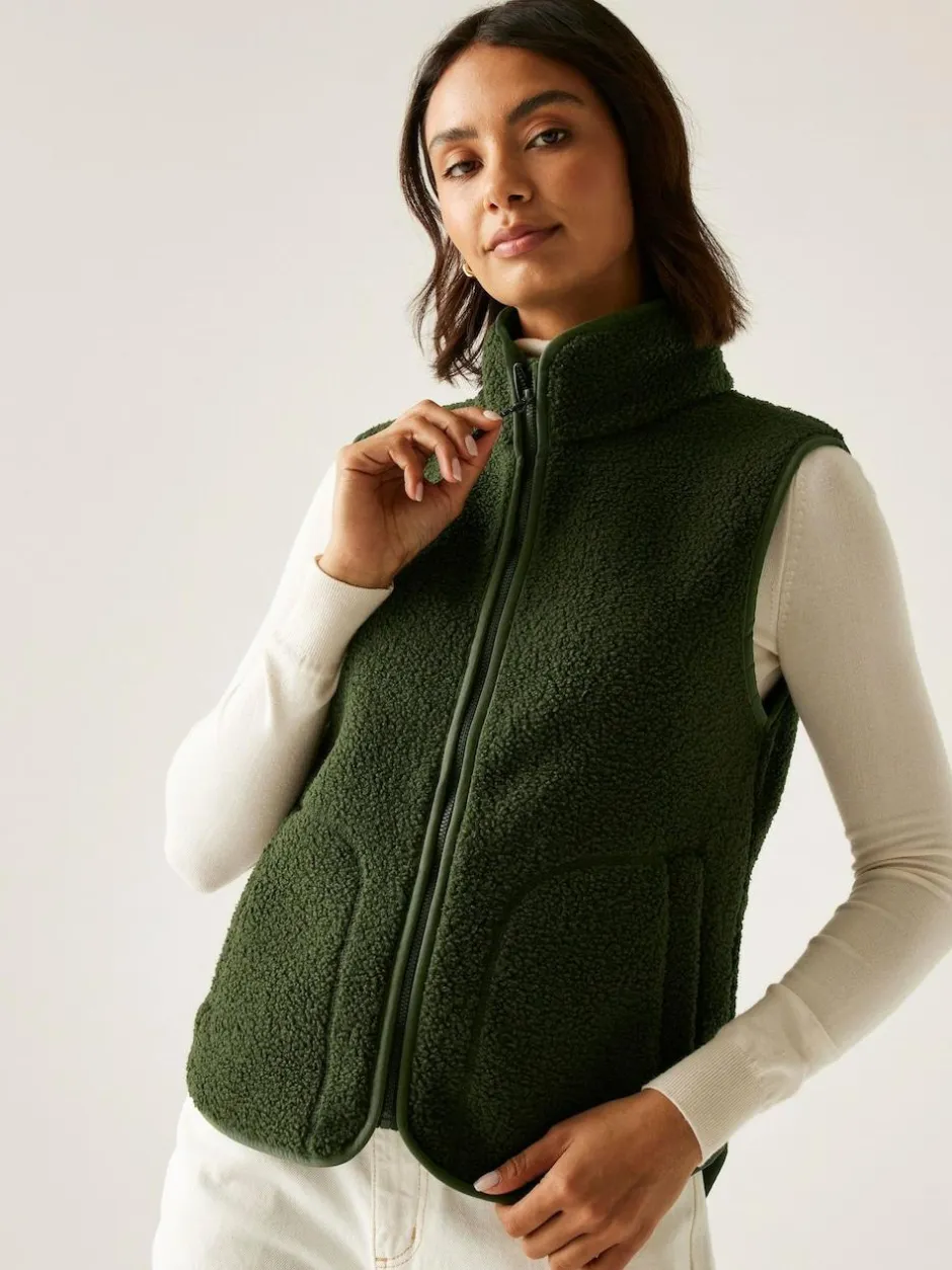 Regatta Frankie Borg Bodywarmer Fleece Green Outlet