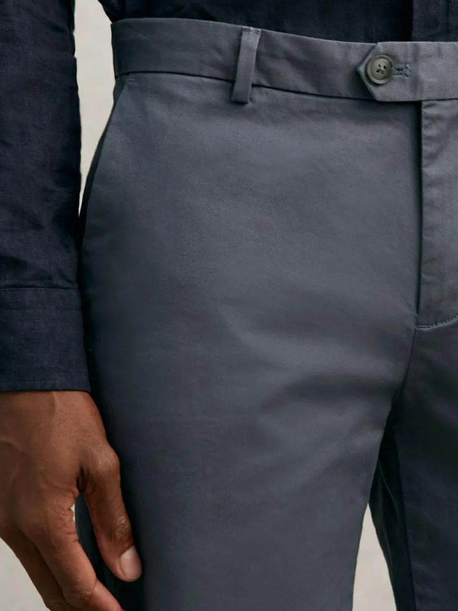 Reiss Wicket Cotton Chino Shorts with Stretch Airforce Blue Hot