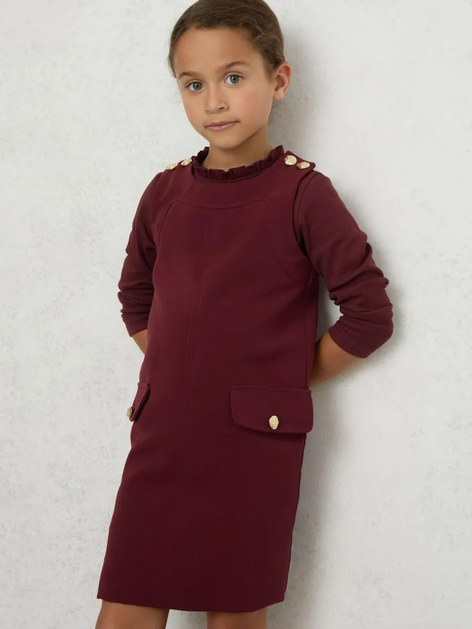 Reiss Berry Cyrus 9-13 yrs Button-Detail Sleeveless Shift Dress Best
