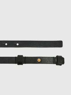 Reiss Black Cora Leather Buckle-Hardware Belt Sale