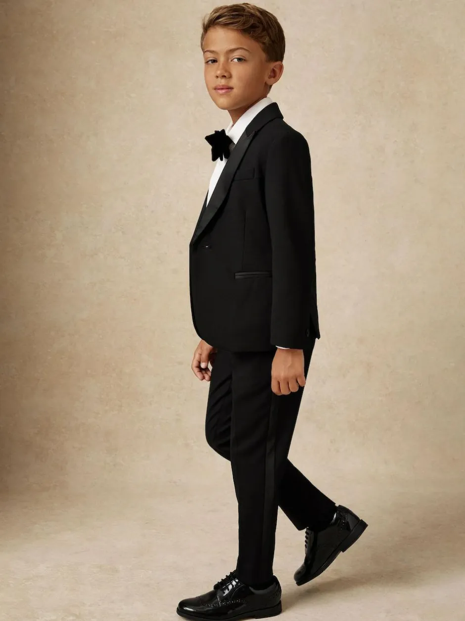 Reiss Black Knightsbridge T 3-9 yrs Tuxedo Satin Stripe Trousers New