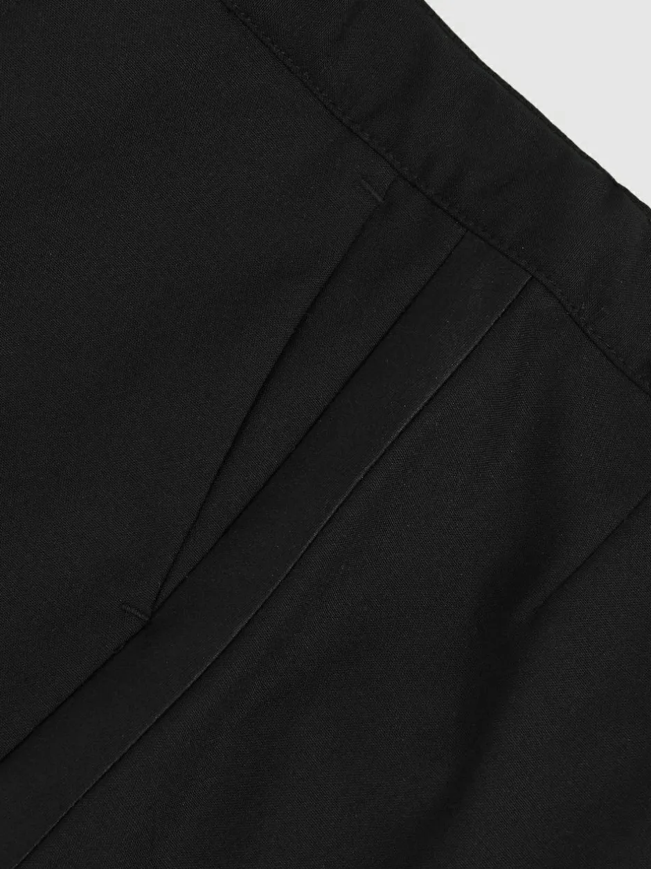 Reiss Black Knightsbridge T 3-9 yrs Tuxedo Satin Stripe Trousers New