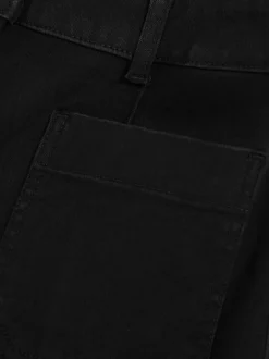 Reiss Black Sakura Patch-Pocket Flared Jeans Hot