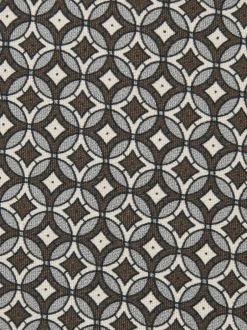 Reiss Chocolate Brown Multi Palmiro Silk Geometric-Print Tie Best
