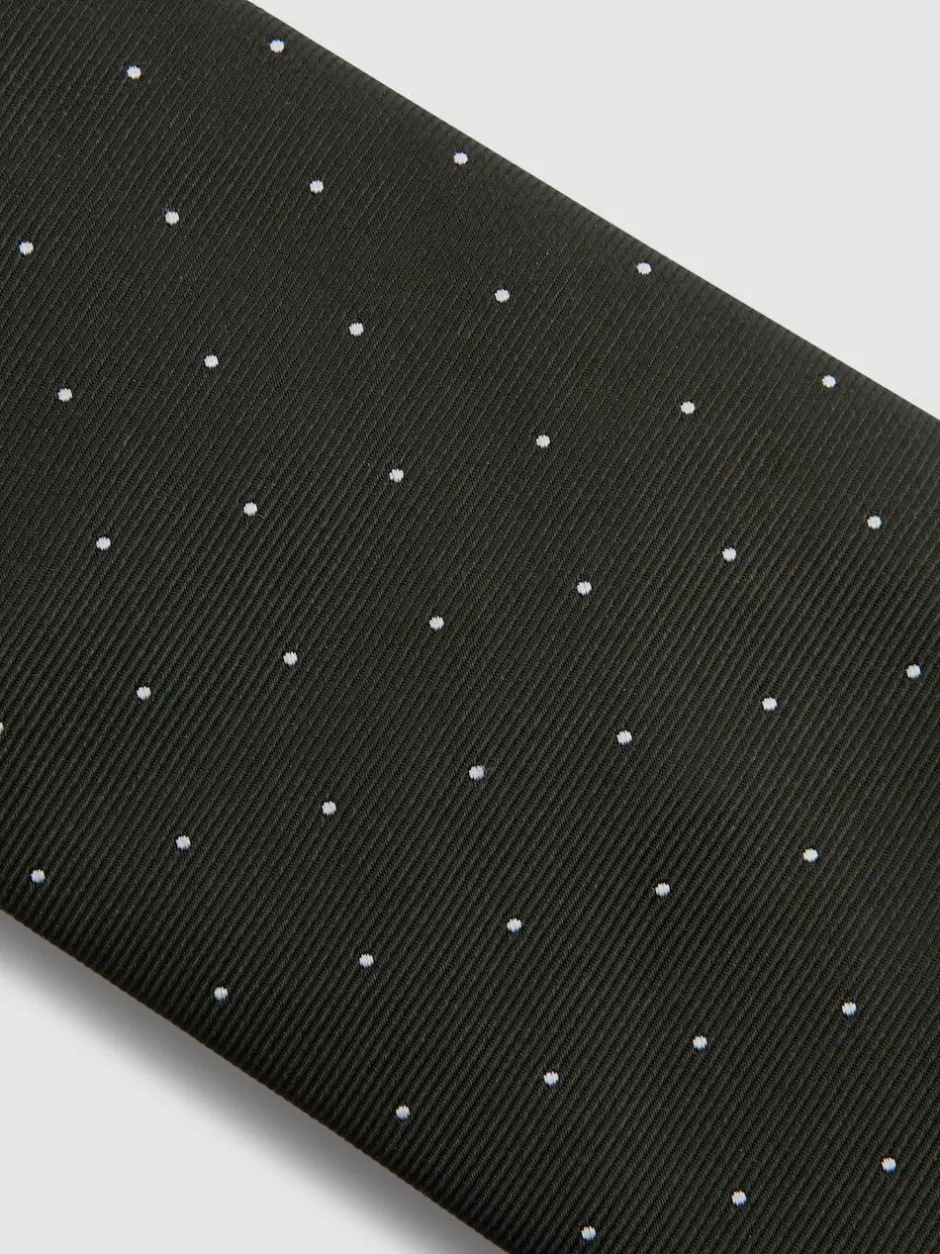 Reiss Dark Green Liam Polka Dot Silk Tie Outlet