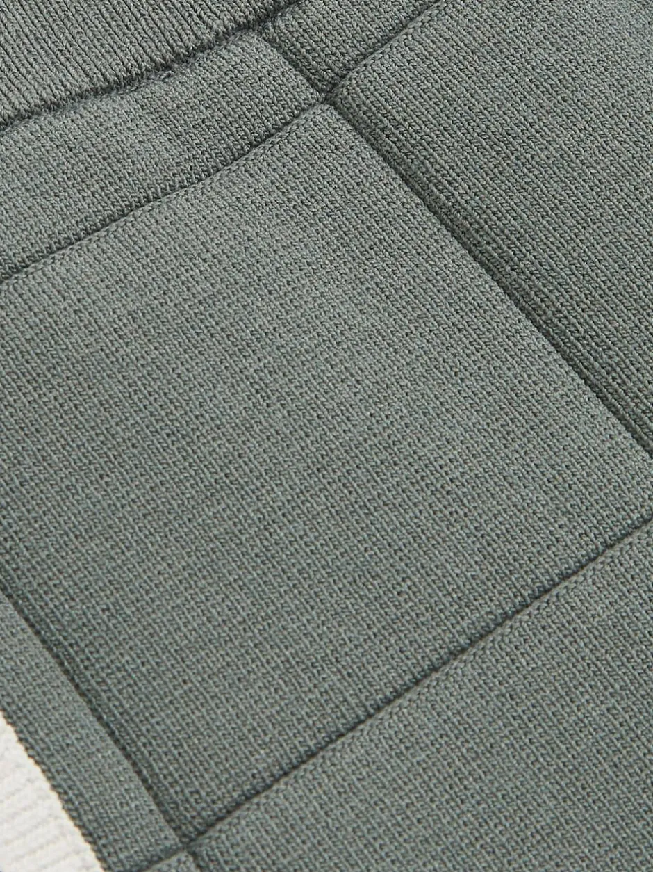 Reiss Barbor 3-9 yrs Tipped Knit Stitch-Detail Shorts Dark Sage Green Online