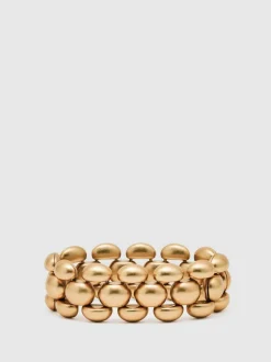 Reiss Gold Darcy Tone Dome Link Bracelet New