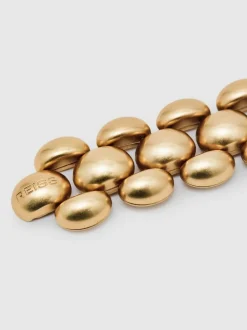 Reiss Gold Darcy Tone Dome Link Bracelet New