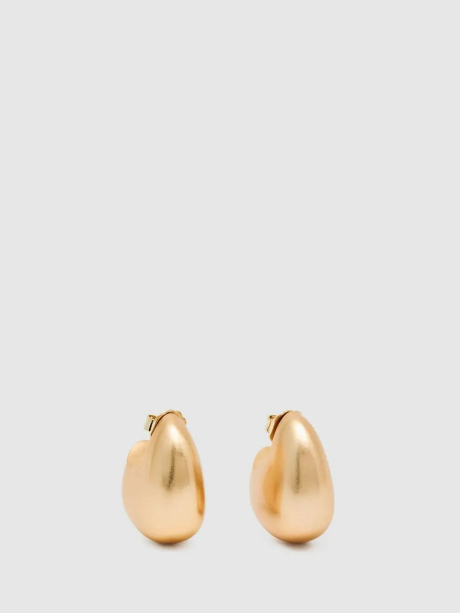 Reiss Gold Tone Calla Curve Scoop Earrings Discount