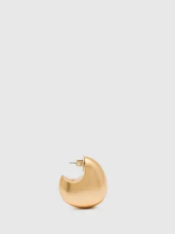 Reiss Gold Tone Calla Curve Scoop Earrings Discount