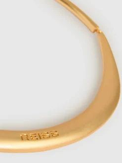 Reiss Gold Tone Poppy Polished Curve Choker