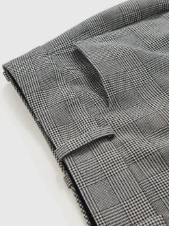 Reiss Grey Brooklyn Check Flared Suit Trousers Clearance