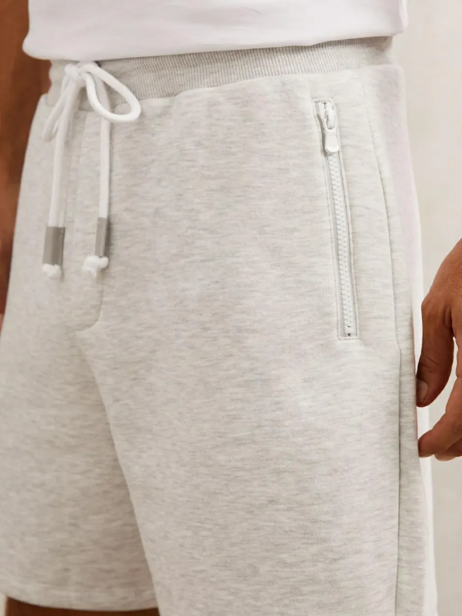 Reiss Dusk Cotton-Blend Drawstring Shorts Grey Online