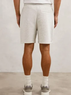 Reiss Dusk Cotton-Blend Drawstring Shorts Grey Online