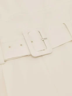 Reiss Ivory Alba Sheer-Panel Wide-Leg Belted Jumpsuit New