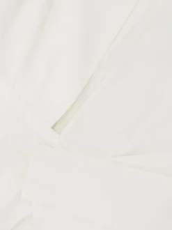 Reiss Evora Plunge-Neck Split-Sleeve Jumpsuit Ivory Clearance
