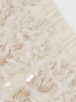 Reiss Ivory Roxy 3-9 yrs Fluffy Sequin-Embellished Skirt New